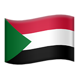 Apple design of the flag: Sudan emoji verson:ios 16.4