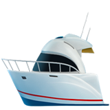 Apple design of the motor boat emoji verson:ios 16.4