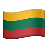Apple design of the flag: Lithuania emoji verson:ios 16.4
