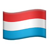 Apple design of the flag: Luxembourg emoji verson:ios 16.4