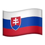 Apple design of the flag: Slovakia emoji verson:ios 16.4