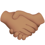 Apple design of the handshake: medium skin tone emoji verson:ios 16.4