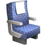 Apple design of the seat emoji verson:ios 16.4
