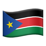 Apple design of the flag: South Sudan emoji verson:ios 16.4