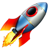 Apple design of the rocket emoji verson:ios 16.4