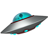Apple design of the flying saucer emoji verson:ios 16.4