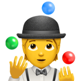 Apple design of the person juggling emoji verson:ios 16.4