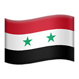 Apple design of the flag: Syria emoji verson:ios 16.4