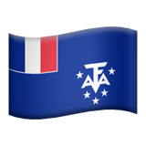 Apple design of the flag: French Southern Territories emoji verson:ios 16.4