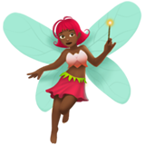 Apple design of the woman fairy: medium-dark skin tone emoji verson:ios 16.4