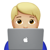 Apple design of the technologist: medium-light skin tone emoji verson:ios 16.4