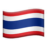 Apple design of the flag: Thailand emoji verson:ios 16.4