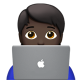 Apple design of the technologist: dark skin tone emoji verson:ios 16.4