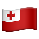 Apple design of the flag: Tonga emoji verson:ios 16.4