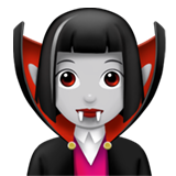 Apple design of the woman vampire: light skin tone emoji verson:ios 16.4