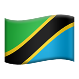 Apple design of the flag: Tanzania emoji verson:ios 16.4