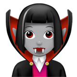 Apple design of the woman vampire: medium-light skin tone emoji verson:ios 16.4