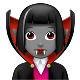 Apple design of the woman vampire: medium skin tone emoji verson:ios 16.4