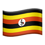 Apple design of the flag: Uganda emoji verson:ios 16.4