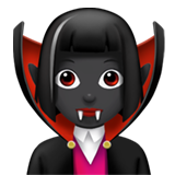 Apple design of the woman vampire: dark skin tone emoji verson:ios 16.4