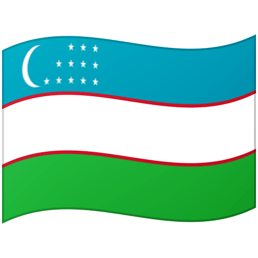 Google design of the flag: Uzbekistan emoji verson:Noto Color Emoji 15.0