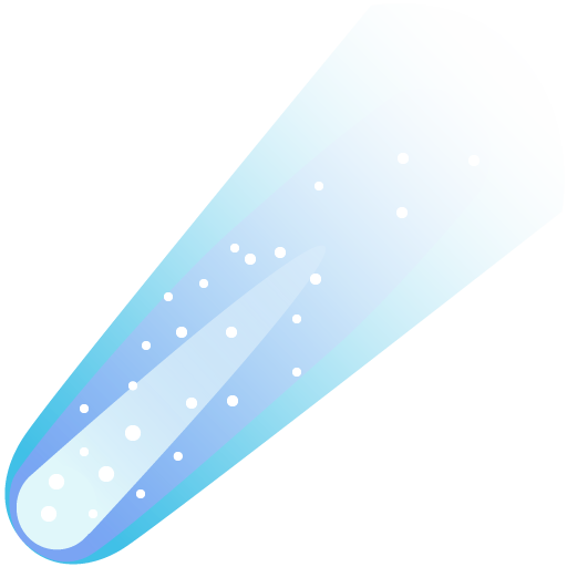 Google design of the comet emoji verson:Noto Color Emoji 15.0
