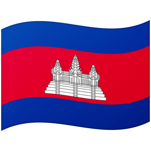 Google design of the flag: Cambodia emoji verson:Noto Color Emoji 15.0