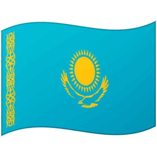 Google design of the flag: Kazakhstan emoji verson:Noto Color Emoji 15.0