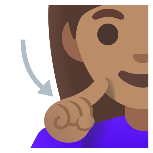 Google design of the deaf woman: medium skin tone emoji verson:Noto Color Emoji 15.0