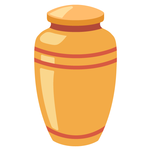 Google design of the funeral urn emoji verson:Noto Color Emoji 15.0