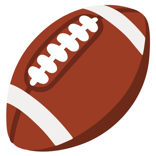 Google design of the american football emoji verson:Noto Color Emoji 15.0