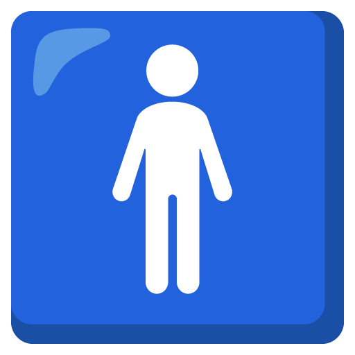 Google design of the men’s room emoji verson:Noto Color Emoji 15.0