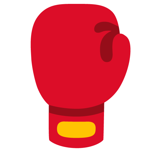 Google design of the boxing glove emoji verson:Noto Color Emoji 15.0