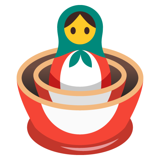 Google design of the nesting dolls emoji verson:Noto Color Emoji 15.0