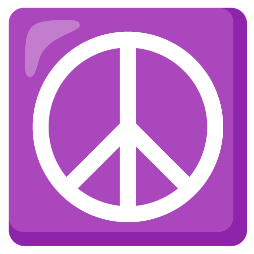 Google design of the peace symbol emoji verson:Noto Color Emoji 15.0