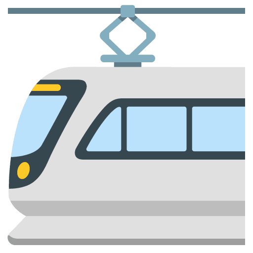 Google Google design of the light rail emoji verson:Noto Color Emoji 15.0