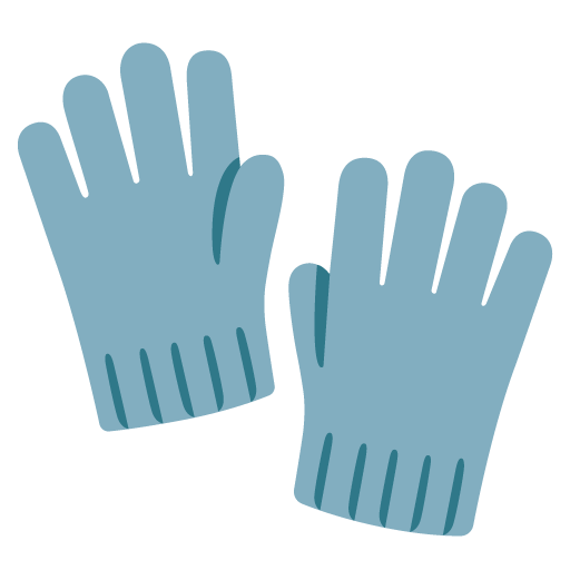Google design of the gloves emoji verson:Noto Color Emoji 15.0