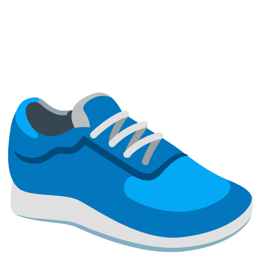Google design of the running shoe emoji verson:Noto Color Emoji 15.0
