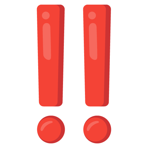 Google design of the double exclamation mark emoji verson:Noto Color Emoji 15.0