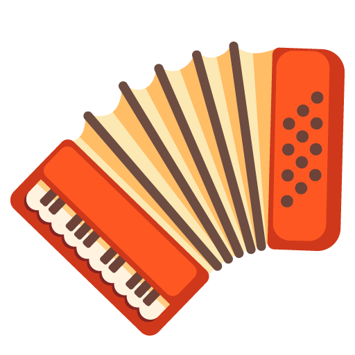 Google design of the accordion emoji verson:Noto Color Emoji 15.0