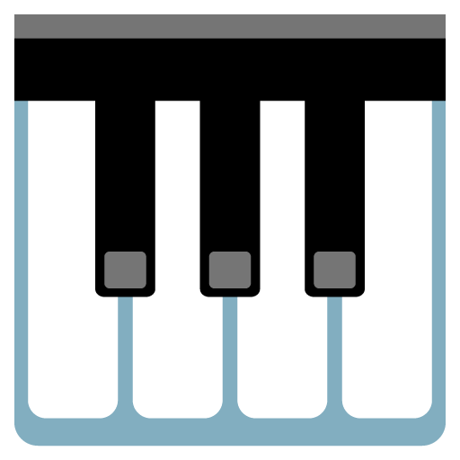 Google design of the musical keyboard emoji verson:Noto Color Emoji 15.0