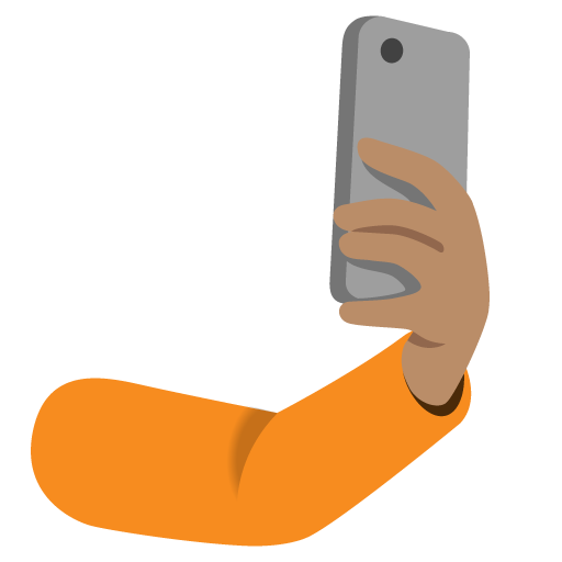 Google design of the selfie: medium skin tone emoji verson:Noto Color Emoji 15.0