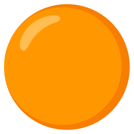 Google design of the orange circle emoji verson:Noto Color Emoji 15.0