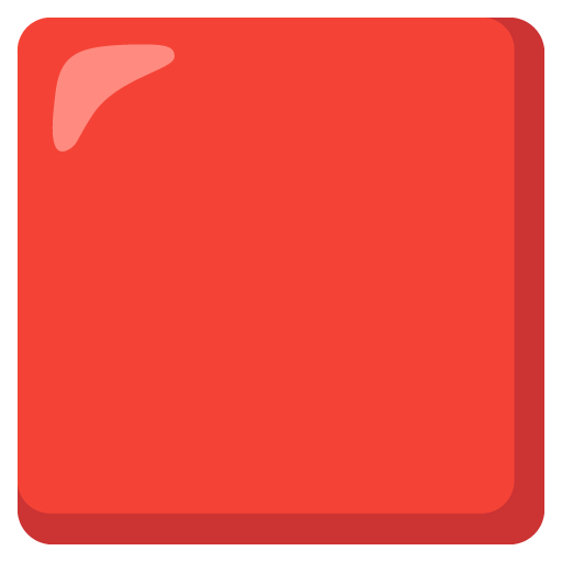 Google design of the red square emoji verson:Noto Color Emoji 15.0