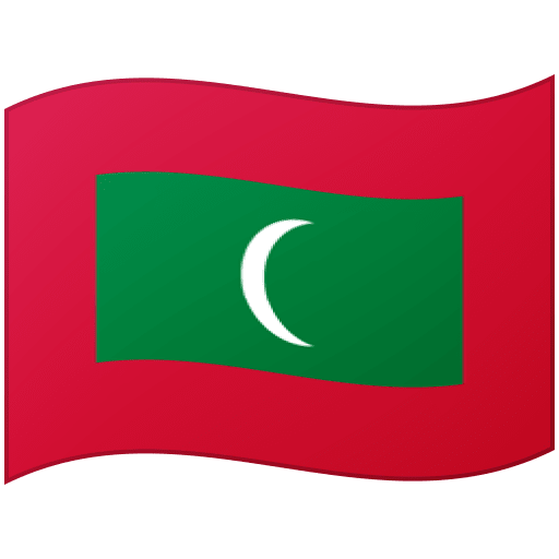 Google design of the flag: Maldives emoji verson:Noto Color Emoji 15.0