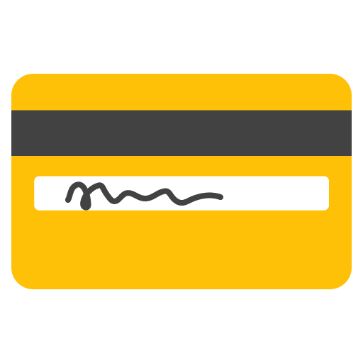 Google design of the credit card emoji verson:Noto Color Emoji 15.0