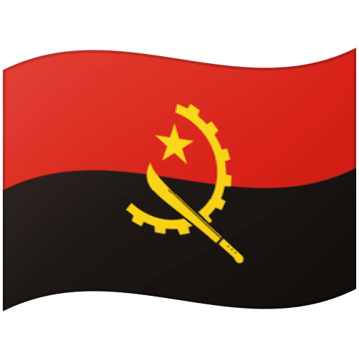 Google design of the flag: Angola emoji verson:Noto Color Emoji 15.0