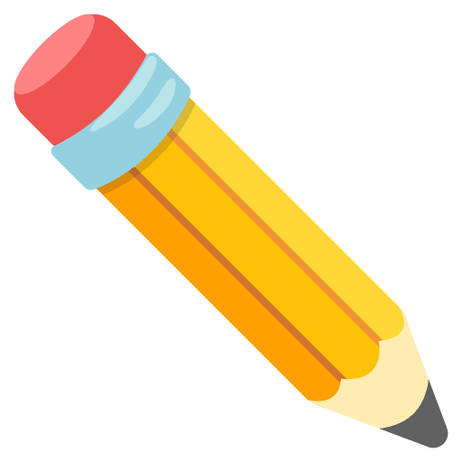 Google Google design of the pencil emoji verson:Noto Color Emoji 15.0