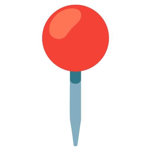 Google design of the round pushpin emoji verson:Noto Color Emoji 15.0