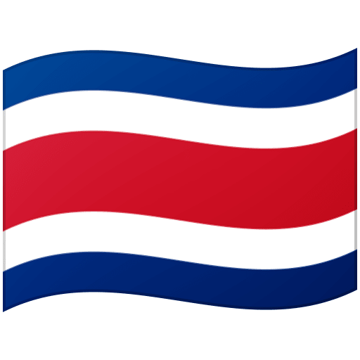 Google design of the flag: Costa Rica emoji verson:Noto Color Emoji 15.0